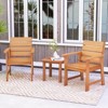 Costway 2/4 PCS Patio Hardwood Chair Wood Dining Armchairs Breathable Slatted Seat Garden - image 4 of 4