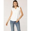 INSPIRE CHIC Women's Ruffled Sleeveless Work Business Vintage Blouses - 3 of 4