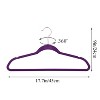VECELO 30/50/60/100 pk Velvet Clothes Hangers Non Slip & Space-Saving Clothes Hangers with Finger Clips & Tie Rack 9 Color - 3 of 4