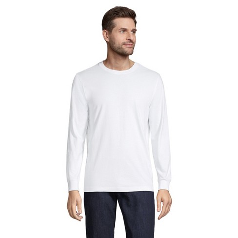 Lands' End Men's Super-t Long Sleeve T-shirt - 2x Large - White : Target