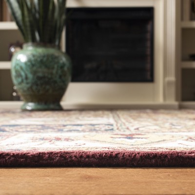 Ivory Elegance Round Hand-Tufted Wool Area Rug, 47"