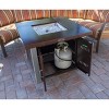 Outdoor Fire Pit in Hammered Bronze & Stainless Steel - AZ Patio Heaters: CSA Approved, 40,000 BTU, Includes Cover - 4 of 4