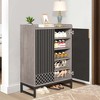 UbMelt 29.52 Inch Shoe Cabinet,Modern Freestanding 5-Tier Shoe Storage Organizer with Adjustable Shelves and 2 Doors for Entryway,Hallway,Closet - 2 of 4