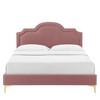 Modway Aviana Performance Velvet Twin Bed - Dusty Rose - 4 of 4