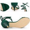Perphy Women's Open Toe Kitten Heels Lace Up Dress Sandals - 3 of 4