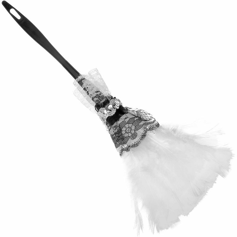 Skeleteen Feather Duster Costume Accessory - Black and White, 1 of 5