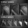Attop 11.8 Inch Rain Shower Head with Handheld with 5 Modes Handheld Spray Combo- Wide Rainfall Showerhead with Hose Matte Black - 2 of 4