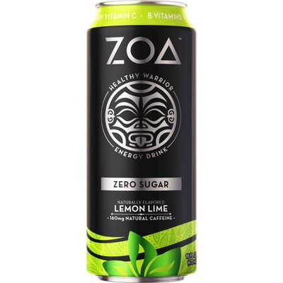 ZOA Lemon Lime Zero Sugar Energy Drink - 16 fl oz Can