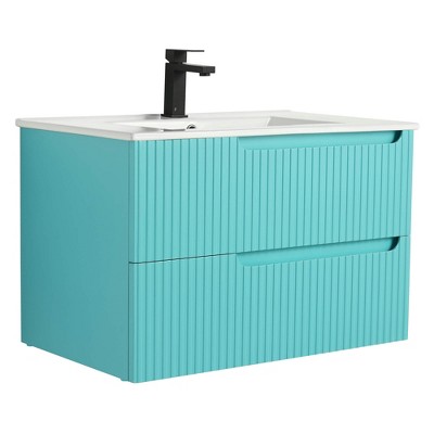 Citiscape Modern Bathroom Vanity with Textured Drawer Fronts