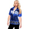 LA LEELA Women's Vacation Beach Button Down Short Sleeve Boyfriend Shirt Summer Hawaiian Shirts Tops For Women - 4 of 4