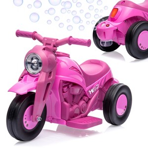 Jojoka Kids Ride-On Bubble Car | 6V Battery-Powered Electric 3 Wheels Motorcycle w/ Headlights, Music, Pedal, Forward/Reverse - 1 of 4