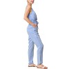 Women's Sleeveless Denim Jumpsuit - Doe and Rae - 2 of 3