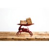 Storied Home Distressed Red Decorative Cast Iron Crab Shaped Dish - 2 of 4