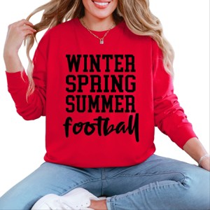 Simply Sage Market Winter Spring Summer Football Garment Dyed Long Sleeve - 1 of 4