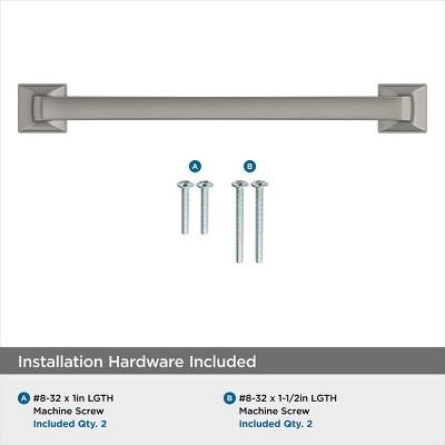 Satin Nickel 7-Inch Traditional Cabinet Bar Pull