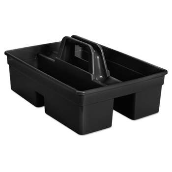 Rubbermaid Commercial Executive Carry Caddy 2-Compartment Plastic 10 3/4"W x 6 1/2"H Black 1880994