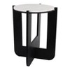 Chic End Table, Side Table, or Small Night Stand for Room Decor - Sturdy Wood Criss-cross Bedside Table with Marble Top for Small Spaces - 4 of 4