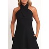 Petal and Pup Betsy Halterneck Mini Dress - Black - 4 of 4