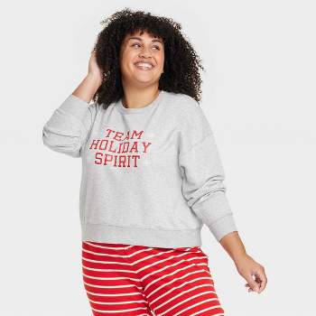 Women's Team Holiday Spirit Matching Family Sweatshirt - Wondershop™ Gray