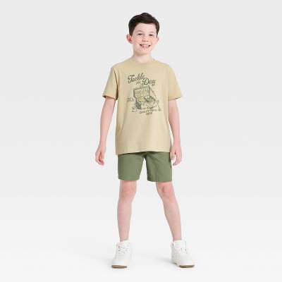 Cat & Jack Boys' Short Sleeve 'Tackle the Day' Graphic T-Shirt - Cat & Jack™ Tan M — фото 3