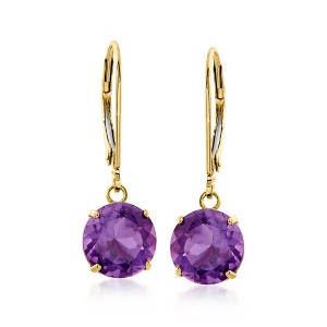 Ross-Simons 3.20 ct. t.w. Amethyst Drop Earrings in 14kt Yellow Gold - 1 of 4