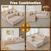Whisen 2-Piece L-Shaped Sectional Compression Sofa with Soft Corduroy Fabric, No Assembly Required - 2 of 4