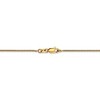 Black Bow Jewelry 1mm, 14k Yellow Gold, Solid Spiga Chain Anklet - 3 of 4