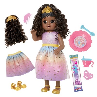 Baby Alive Princess Ellie Grows Up! Growing and Talking Baby Doll - Black Hair