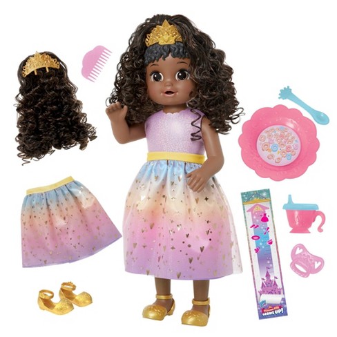 Baby Alive Princess Ellie Grows Up! Growing Talking Doll - Black Hair : Target