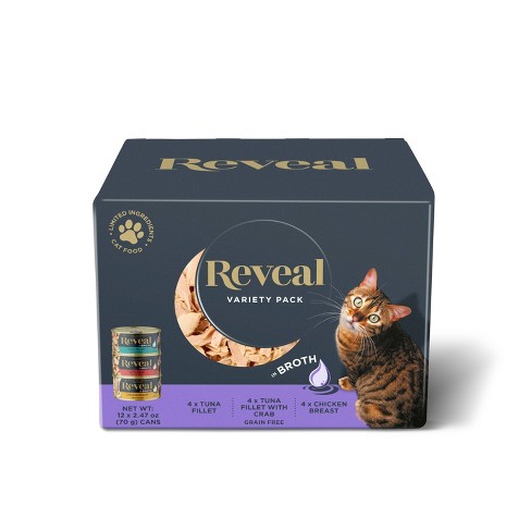 Reveal Pet Food Broth With Chicken Crab And Tuna Can Wet Cat Food