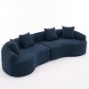Modular Sleeper Sectional Sofa,Luxurious 4-Seater with Wood Grain Chenille Fabric for Living Room - The Pop Home - 4 of 4
