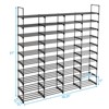 DOMETOUR 10 Tiers Shoe Rack Storage Organizer Shoe Shelf Organizer for Entryway Holds 80 Pairs Shoe, Stackable Shoe Cabinet Shoe Rack - 4 of 4