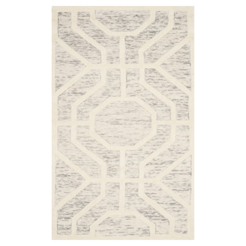 3'x5' Jewel Rug Light Gray/Ivory - Safavieh