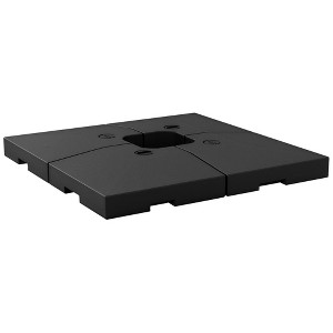 Outsunny 4 Pieces Cantilever Patio Umbrella Base, Outdoor Offset Umbrella Weights, 176 lbs Capacity Water or 264 lbs Capacity Sand  Plates Set, Black - 1 of 4