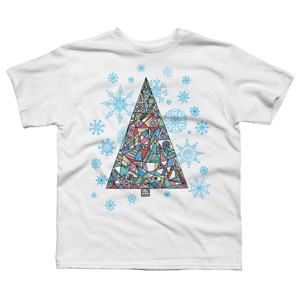 Boy's Design By Humans Christmas fir-tree By xgdesign T-Shirt - 1 of 3