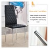Syemin 6-Piece Armless Dining Chairs Set Upholstered Dining Chairs PU Material High Back Seats for Dining Room, Black, 15"*15"*38.6" - 4 of 4