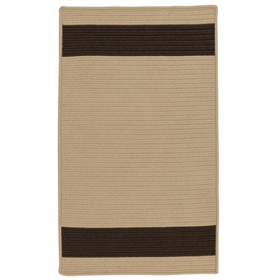 Colonial Mills Aurora Braided Rug, Sand Brown 3'x5', Rectangle Shape