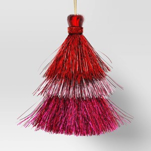3' 5" Christmas Mini Tassel Ornament Set Red/Pink/Hot Pink - Wondershop™ - 1 of 3