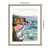 Kate and Laurel Framed Art Pho Beach by Nikita Jariwala, 34x42, Woodgrain Stripe Mocha - 2 of 4