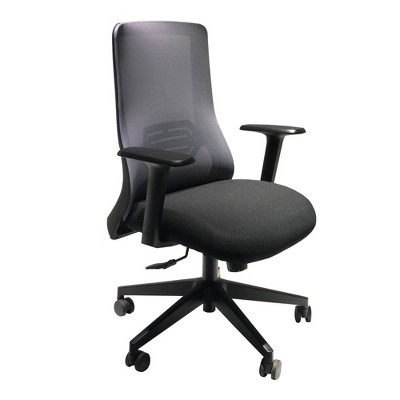 Mesh Back Adjustable Ergonomic Office Swivel Chair with Padded Seat and Casters Black/Gray - The Urban Port