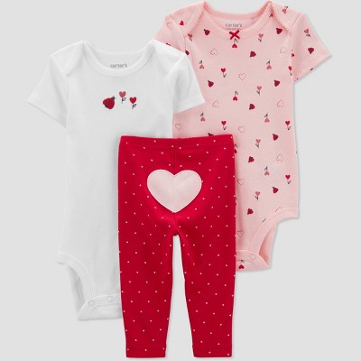Image of Carter's Just One You® Baby Girls' Ladybug Top & Bottom Set - Pink/Red Newborn