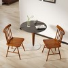 HOMCOM Windsor Dining Chairs Set, Farmhouse Wooden Kitchen Chairs with Rubber Wood Frame, Spindle Back for Dining Room, Living Room - 2 of 4