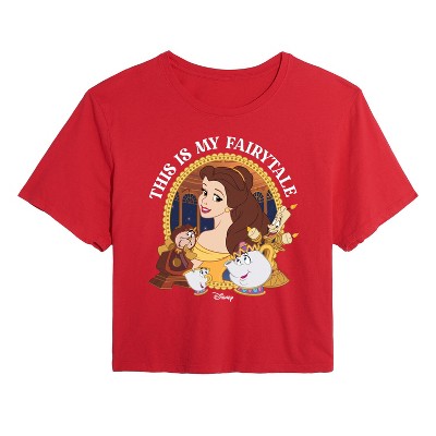 Women's - Disney Princess - Belle This Is My Fairytale Cropped Graphic T-Shirt