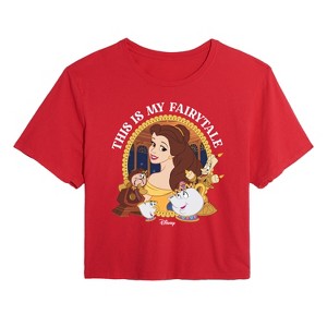 Women's - Disney Princess - Belle This Is My Fairytale Cropped Graphic T-Shirt - 1 of 3