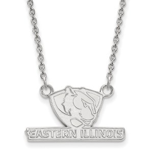 Black Bow Jewelry 14k White Gold Eastern Illinois Panthers NCAA Necklace 18 Inch - 1 of 4