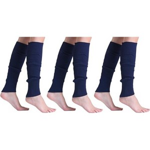 Leg Warmers for Women 3 Pairs Soft Slouchy Retro Knee-High or Scrunched Down Warm and Breathable - 1 of 4
