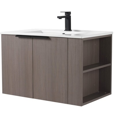 Fine Fixtures Elmridge Modern Bathroom Vanity with White Ceramic Sink