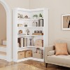Homhougo 72" L-Shaped Corner Bookshelf, 5-Tier Wood Bookcase with Anti-Tip Design for Living Room, Office, Easy Assembly Rustic Storage Shelf - 3 of 4
