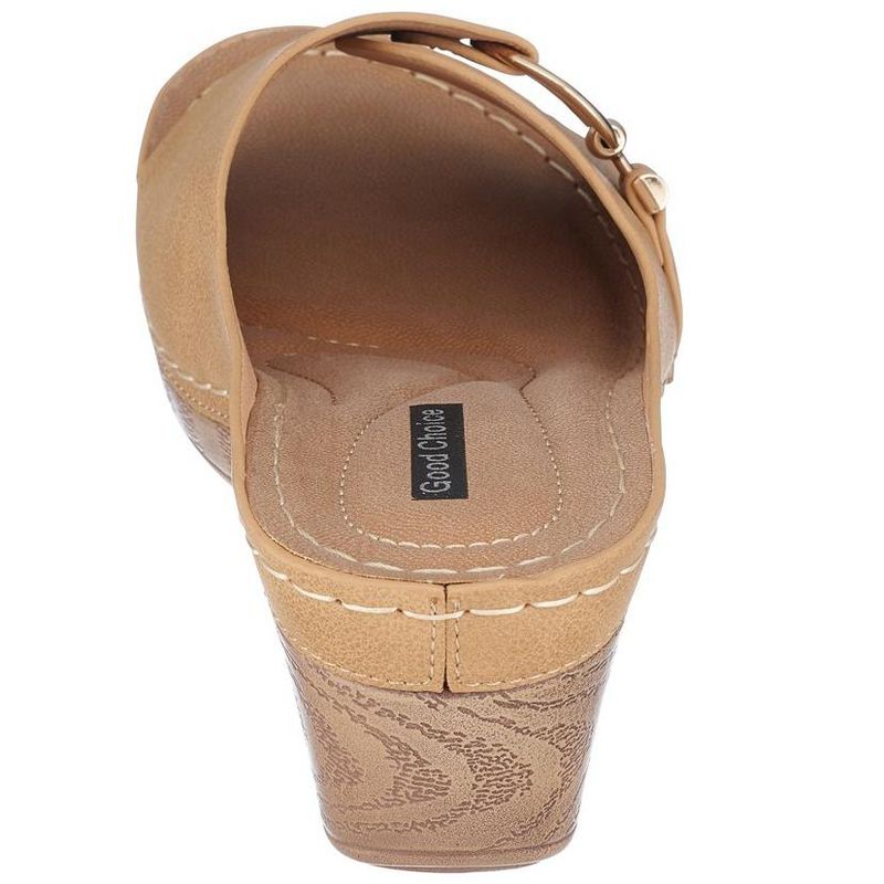 GC Shoes Bay Hardware Comfort Slide Wedge Sandals, 3 of 9