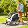 Gulches Pet Strollers: 2-In-1 Dog Bike Trailer and Stroller with Canopy and Storage, White - 2 of 4